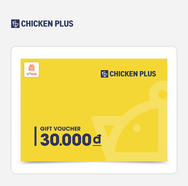 Evoucher - Chicken Plus Gift Voucher 30K