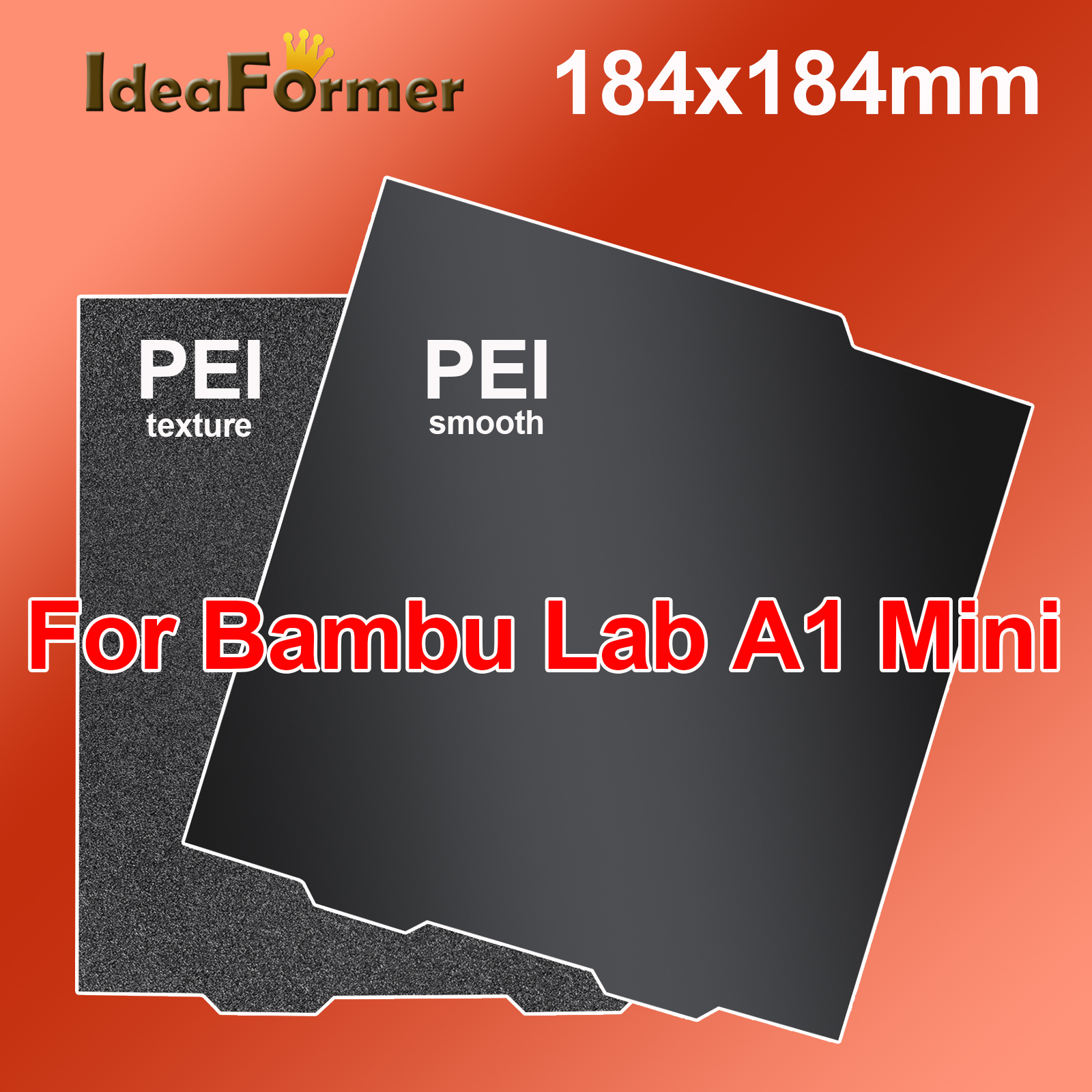 【In-Demand Item】 1/2PC PEI A1 mini Black Sheet For Bambu Lab Build Plate Double-side Smooth Texture