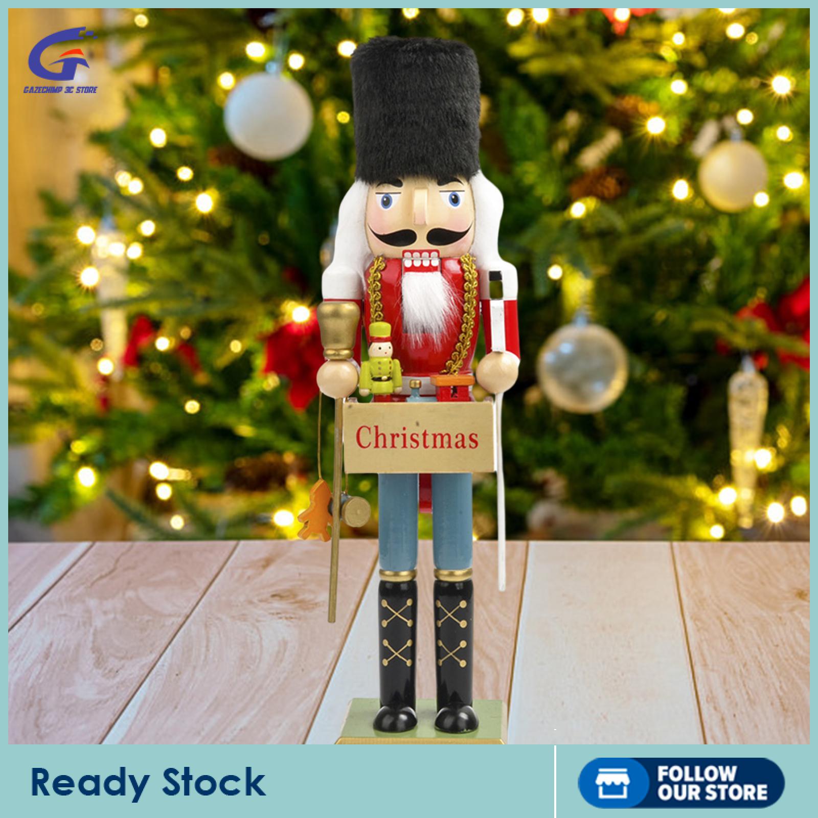 Gazechimp Wooden Nutcracker Collections Multipurpose Party Favors Portable Miniature Decorative Figurines Christmas Doll