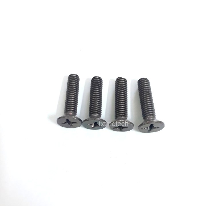 Vít bake đầu bằng thân bulong M6 mạ đen (50 con)