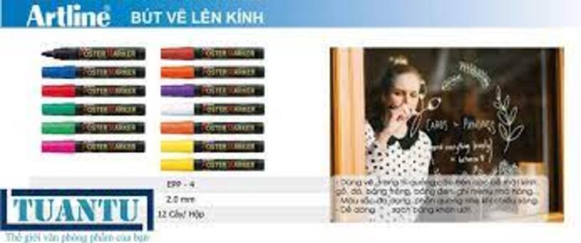 Bút vẽ kính Artline EPP-4