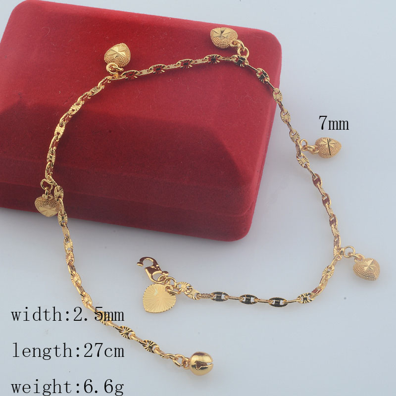 Seval%20Style%20Women%20Ladies%20Yellow%20Gold%20Color%20Link%20Ball%20Heart%20Anklets%20Chains%20-%20Image%2010