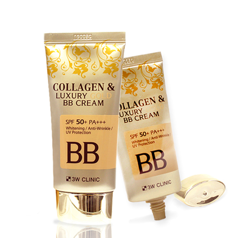 Kem Nền Trang Điểm BB Cream 3W Clinic Collagen & Luxury Gold BB 3 Trong 1