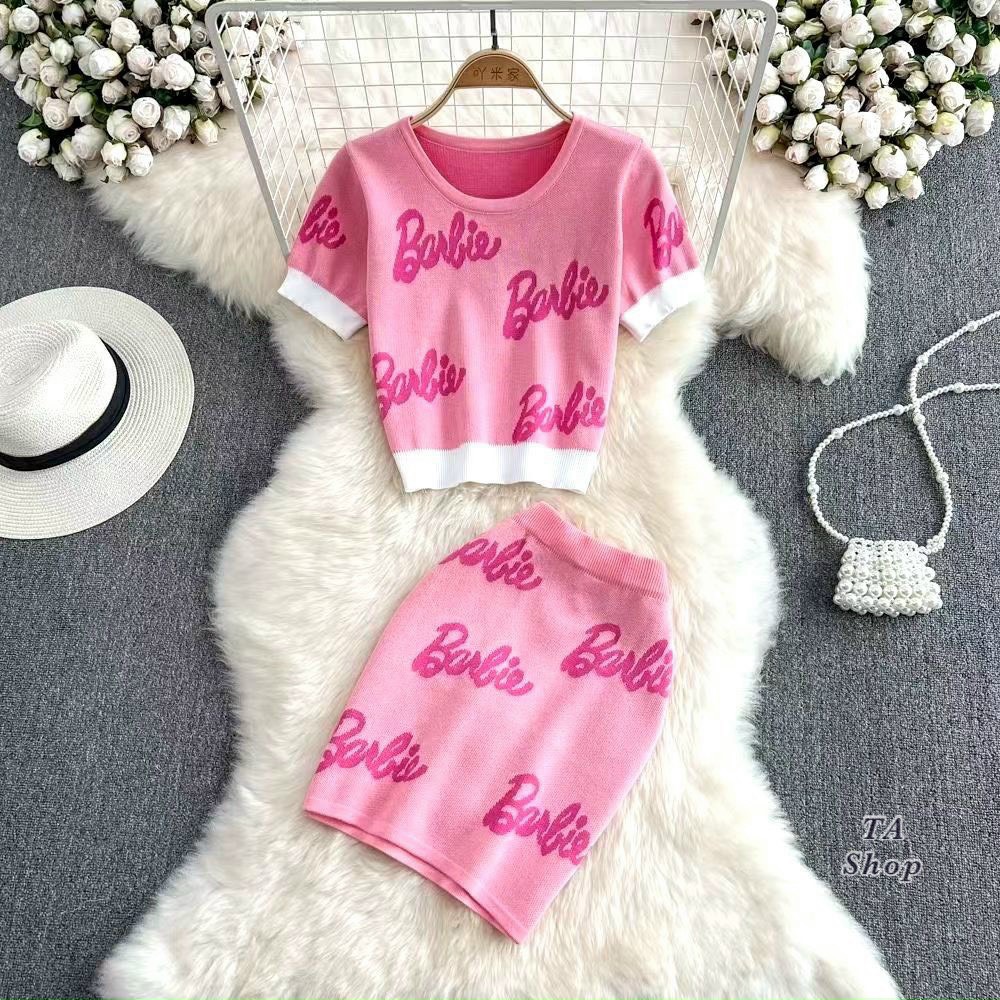 Set váy len mongtoghi chữ Babie tôn dáng