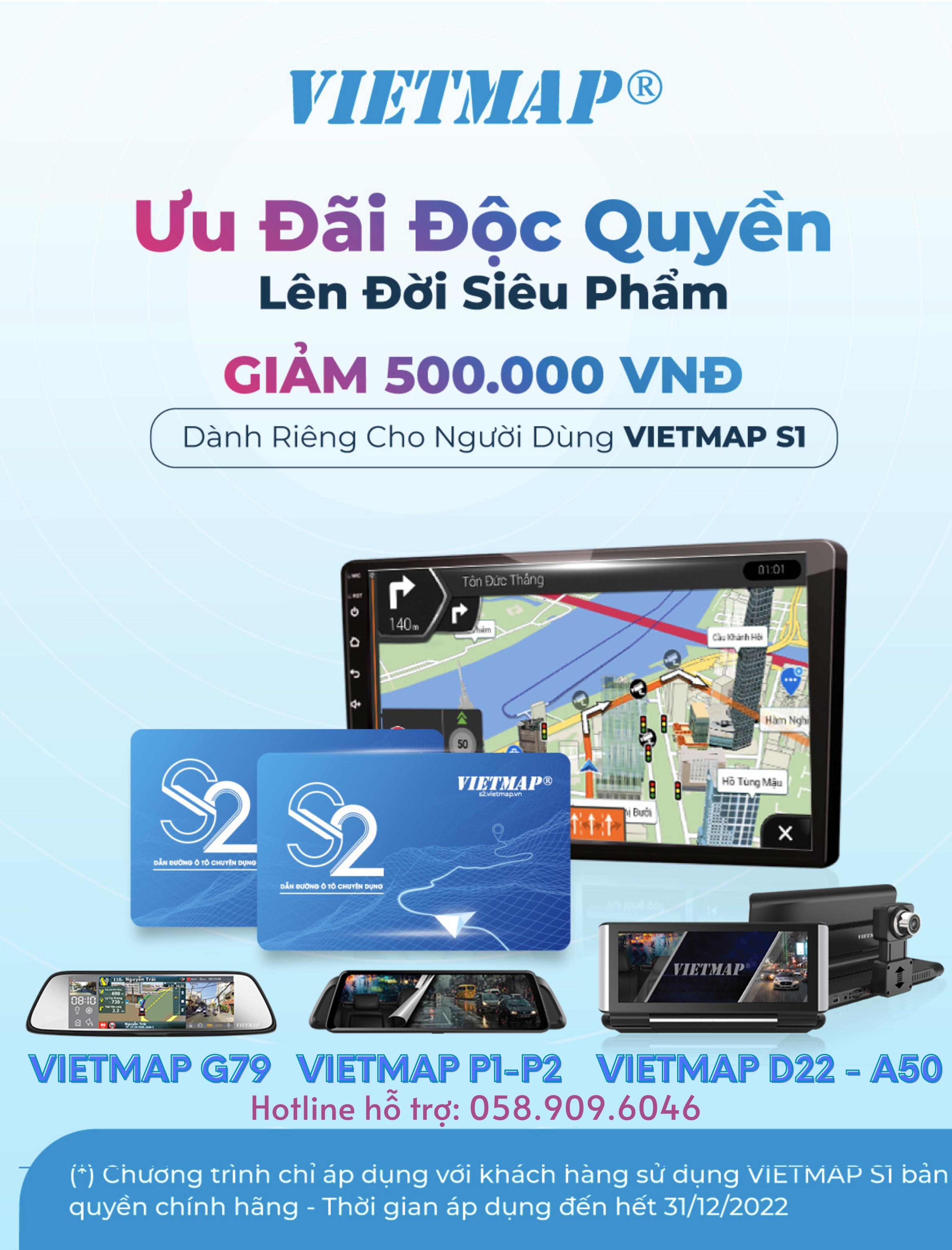 Hộp mã VIETMAP S2 Phần mềm dẫn đường Ô tô chuyên dụng Dành Riêng Cho Tài Xế Việt - HÀNG...