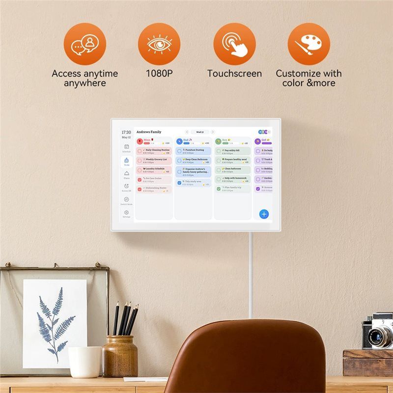 10.1inch Smart Family Planner Digital Calendar 1920 X 1080 IPS Touch ...