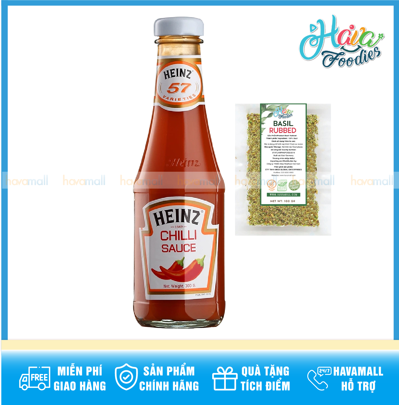TẶNG LÁ BASIL Tương Ớt Heinz 300g Chilli Sauce thumbnail