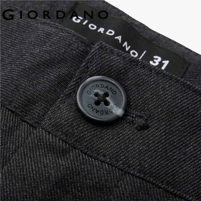 GIORDANO Nam Quần cạp vừa Quần cơ bản thông thường Nhiều túi Màu trơn đơn giản thời trang công sở Quần thường ngày 01113074