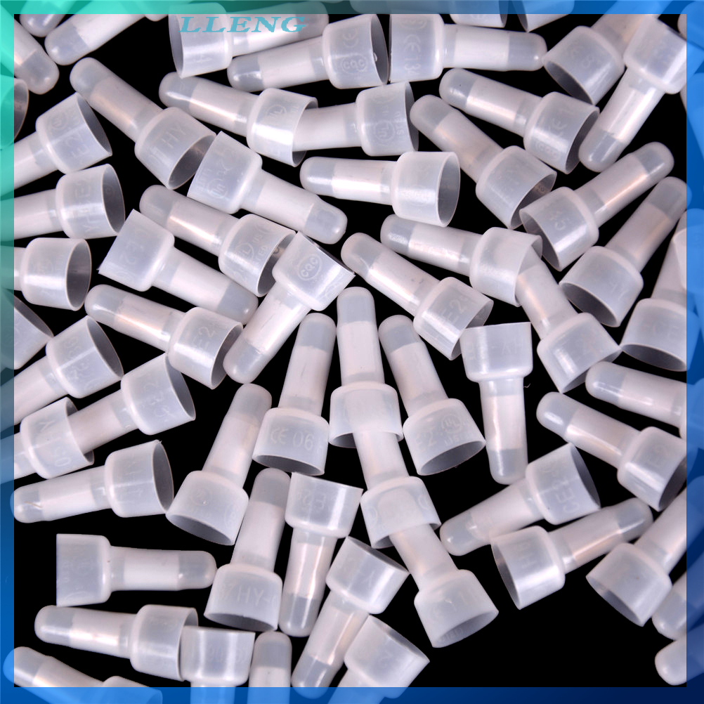 Lleng 100pcs closed end crimp caps electrical wire terminals connector cap awg 16-14