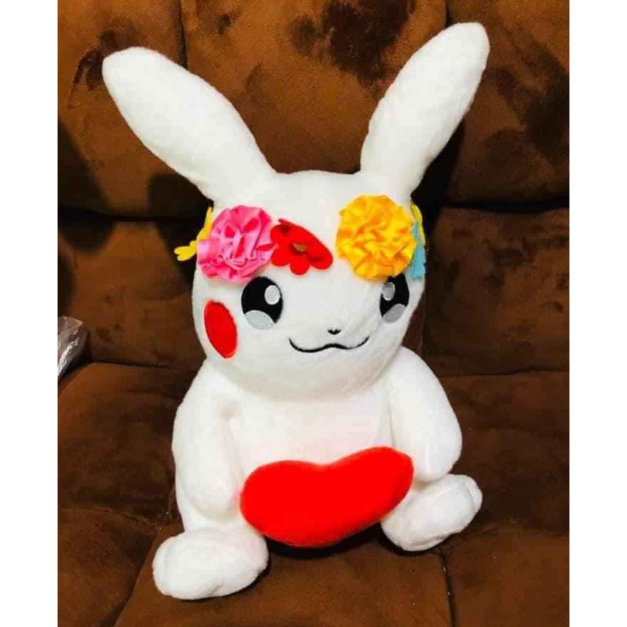 Gấu Bông Pikachu Đội Vòng Hoa (30 Cm) Gb251
