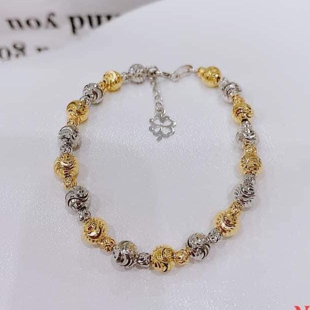 [HCM][GIÁ SỐC] Lắc Tay Kiểu Mới, lắc tay vàng non vàng 24k vàng 18k, lắc tay bi đẹp mạ vàng trắng CAM KẾT KHÔNG ĐEN  Trang sức Gami VL29091921- Đeo Bền Bỉ Và Chắc Chắn (Mới)