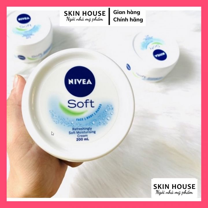 Kem dưỡng ẩm làm mềm da Nivea Soft của Đức 200ml