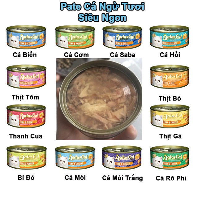 Pate AATAS Cho Mèo Mọi Lứa Tuổi (Lon 80g)