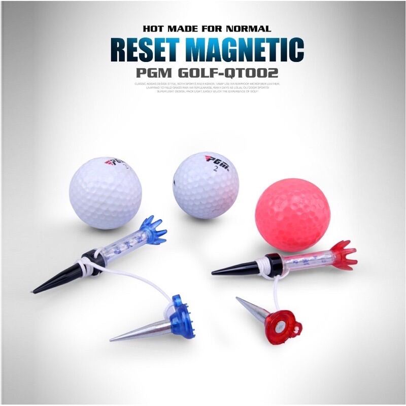 Tee Dây Golf - Tee Đôi Có Nam Châm Trụ - Trụ Đỡ Bóng Golf