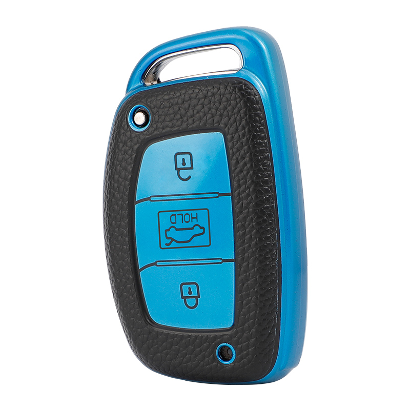 Leather TPU Car Smart Key Cover For Hyundai Elantra I10 I20 I30 HB20 IX25 IX35 IX45 TUCSON Avante Key Bag Case Shell Holder Keychain