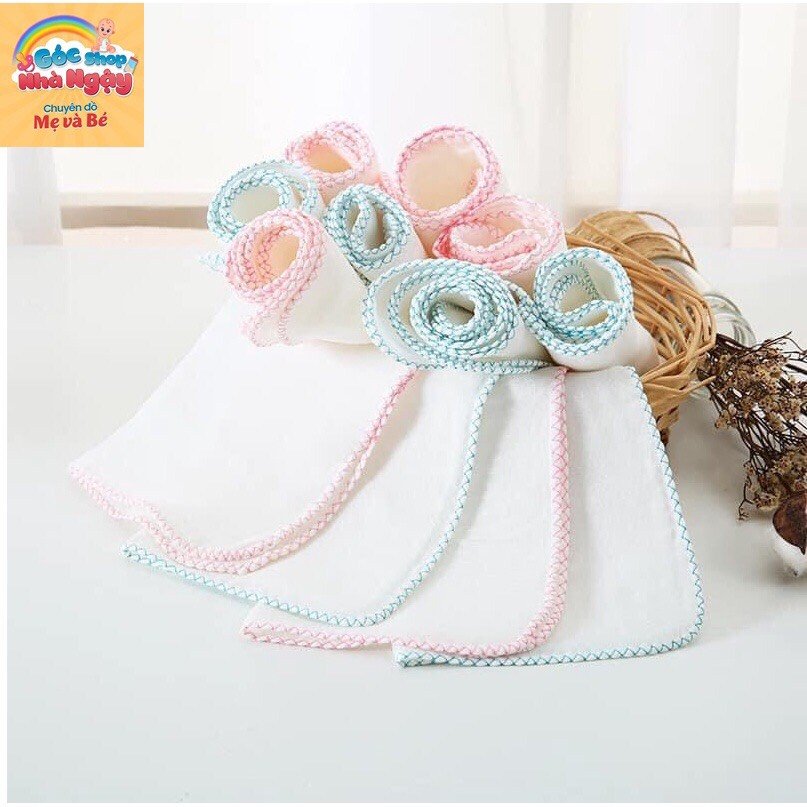 Sét 10 khăn xô sữa trơn xuất Nhật ( 1 túi 10 chiếc)