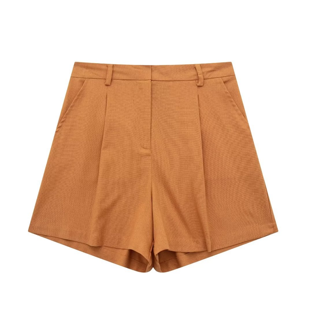 Quần áo nữ Linen Blend Clone Vest+Quần short Set