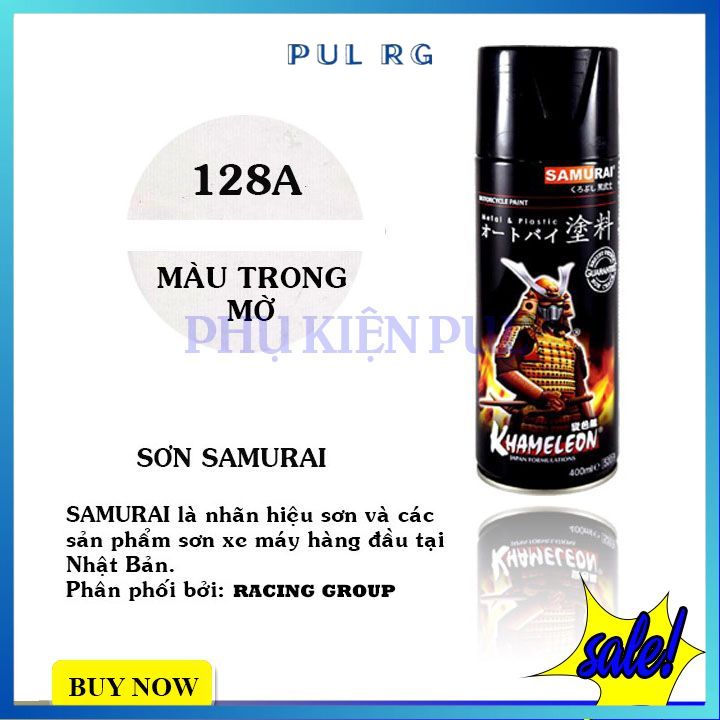 Sơn samurai phủ mờ nhám 128A 400ml bám tốt chống gỉ hàng chính hãng