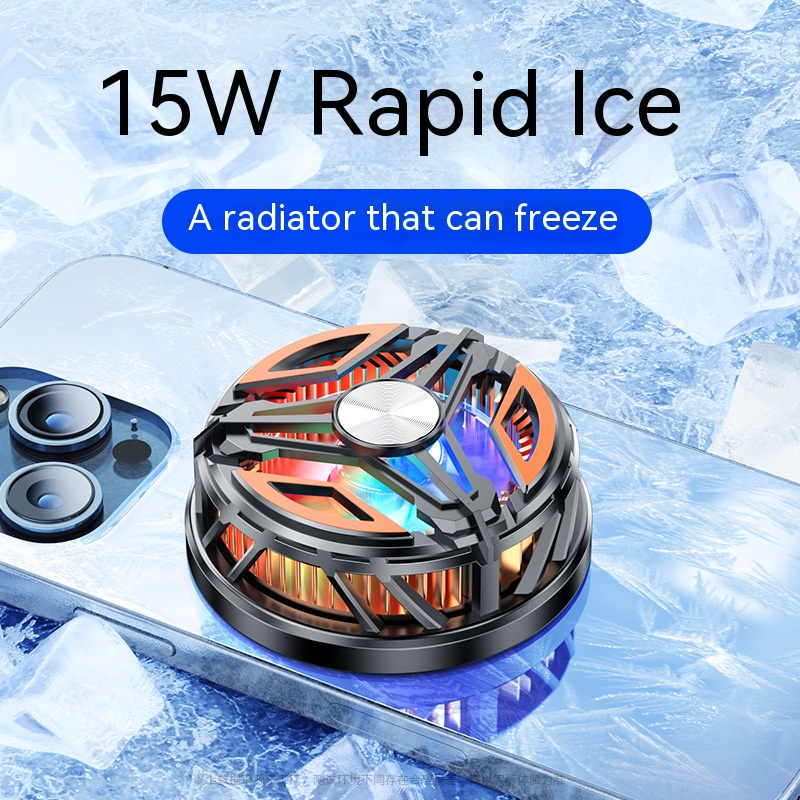 Funcooler GT31 RGB Mode Magnetic Phone Cooler Portable Phone Semiconductor Radiator Fast Cooling Phone Cooler Mobile Gaming Video Streaming Phone Fan For Playing Games Watching Videos. 