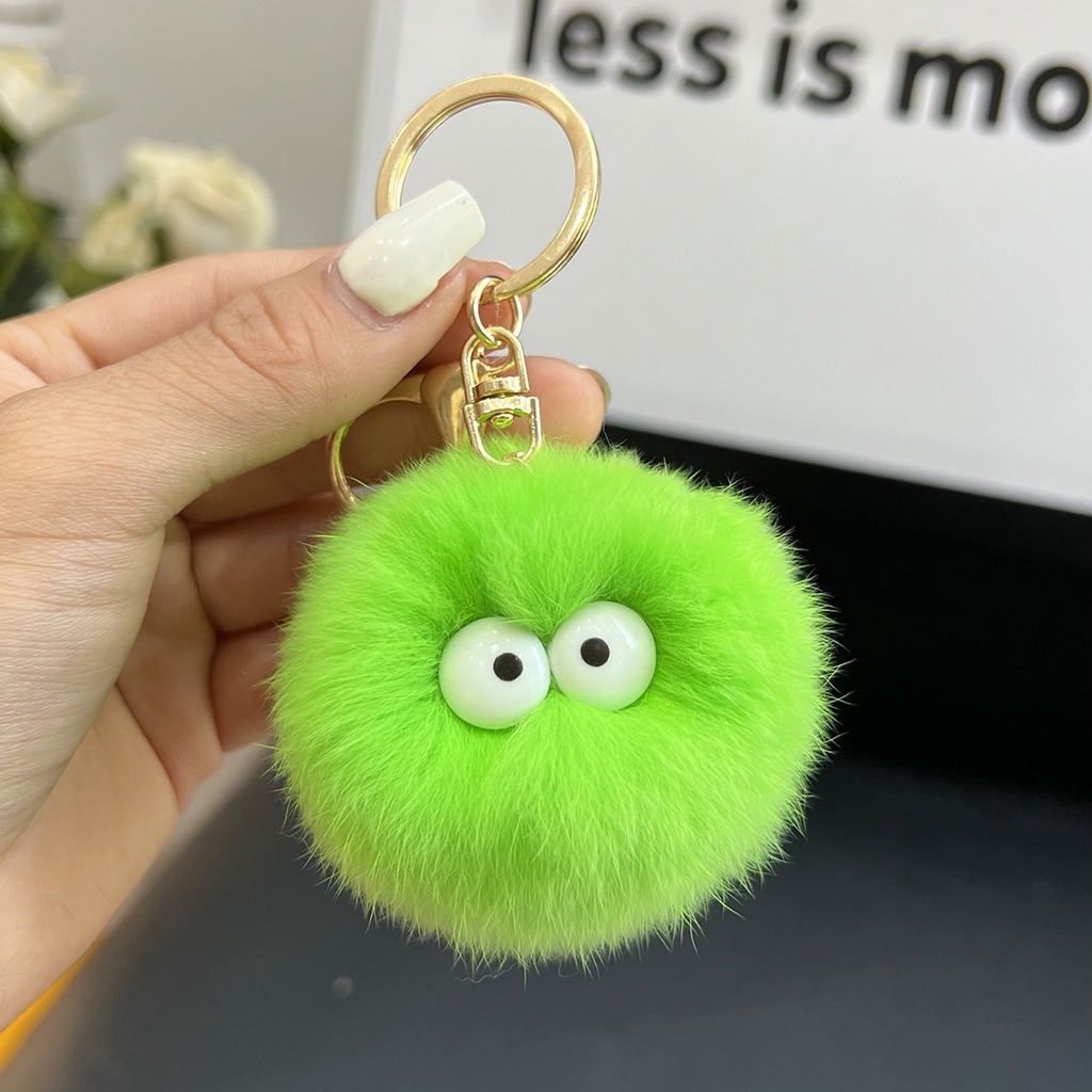 Móc khoá lông đoi mắt tròn