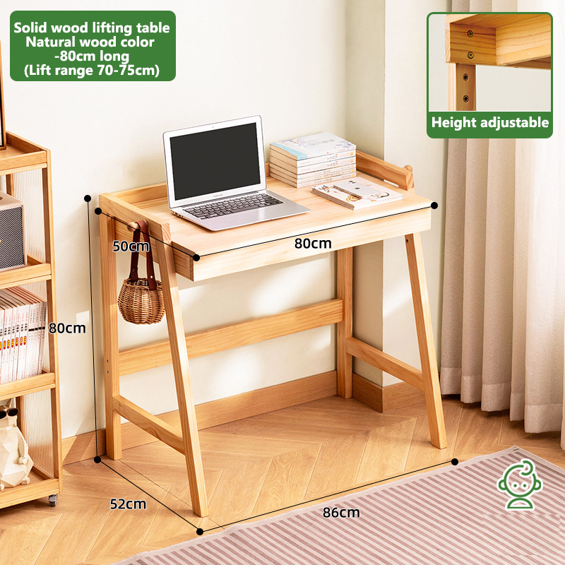Solid wood children's study table and chair desk primary school student home desk lift writing table special set small apartment