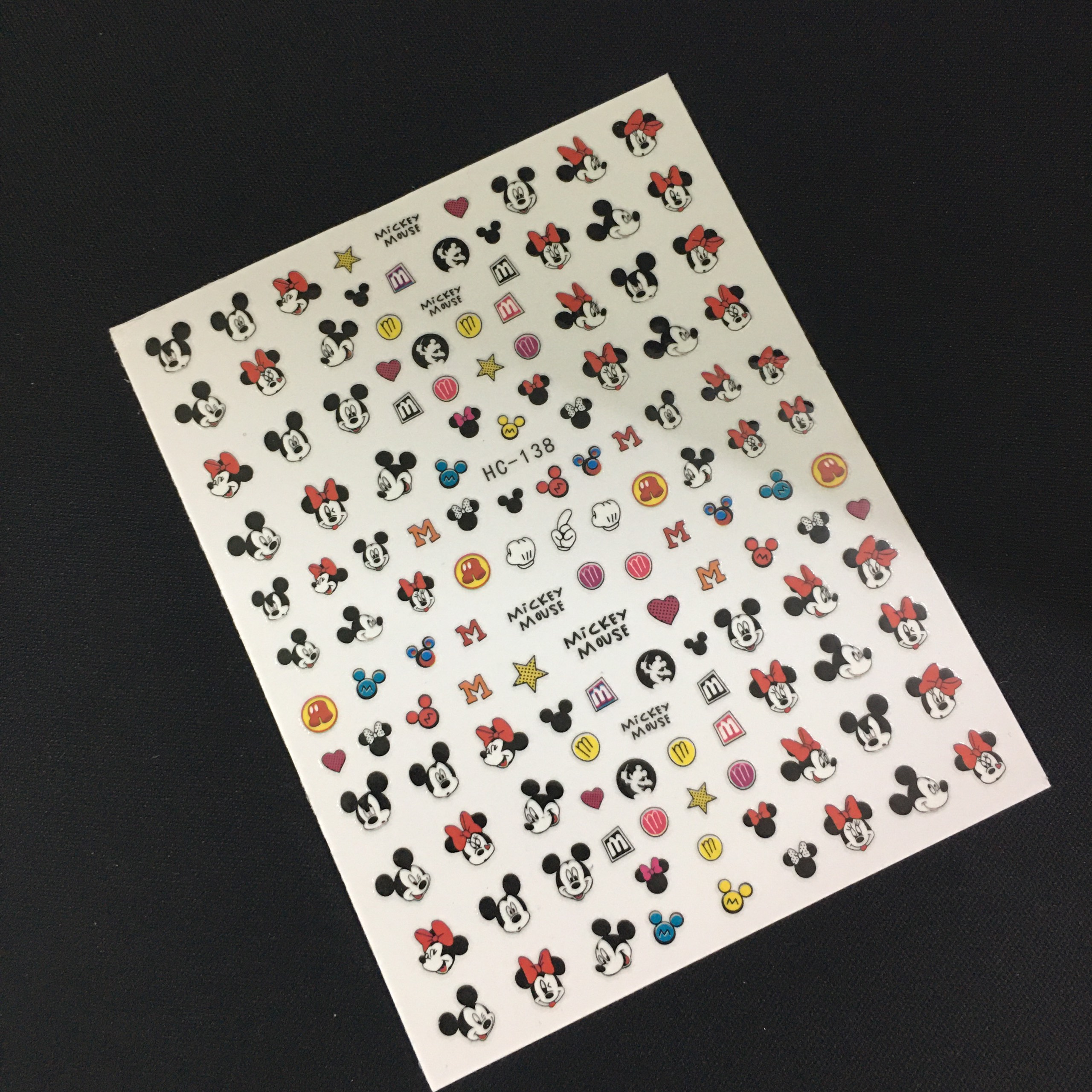 Sticker nail hình mickey, hello kitty
