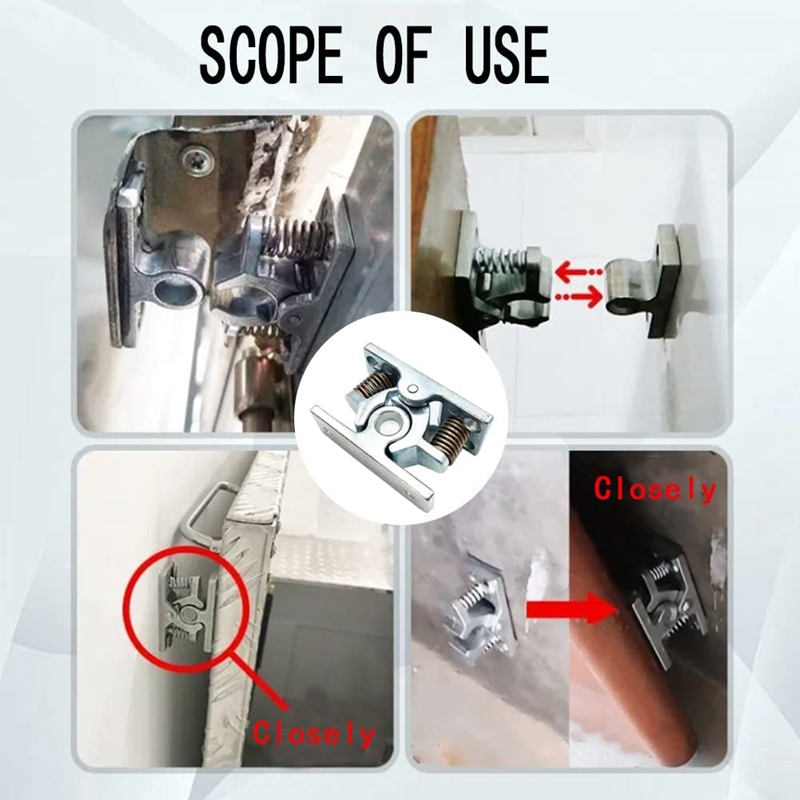 1Pcs Spring Loaded Door Easy Lock Stop Catch Release Clamp Double Roller Catch