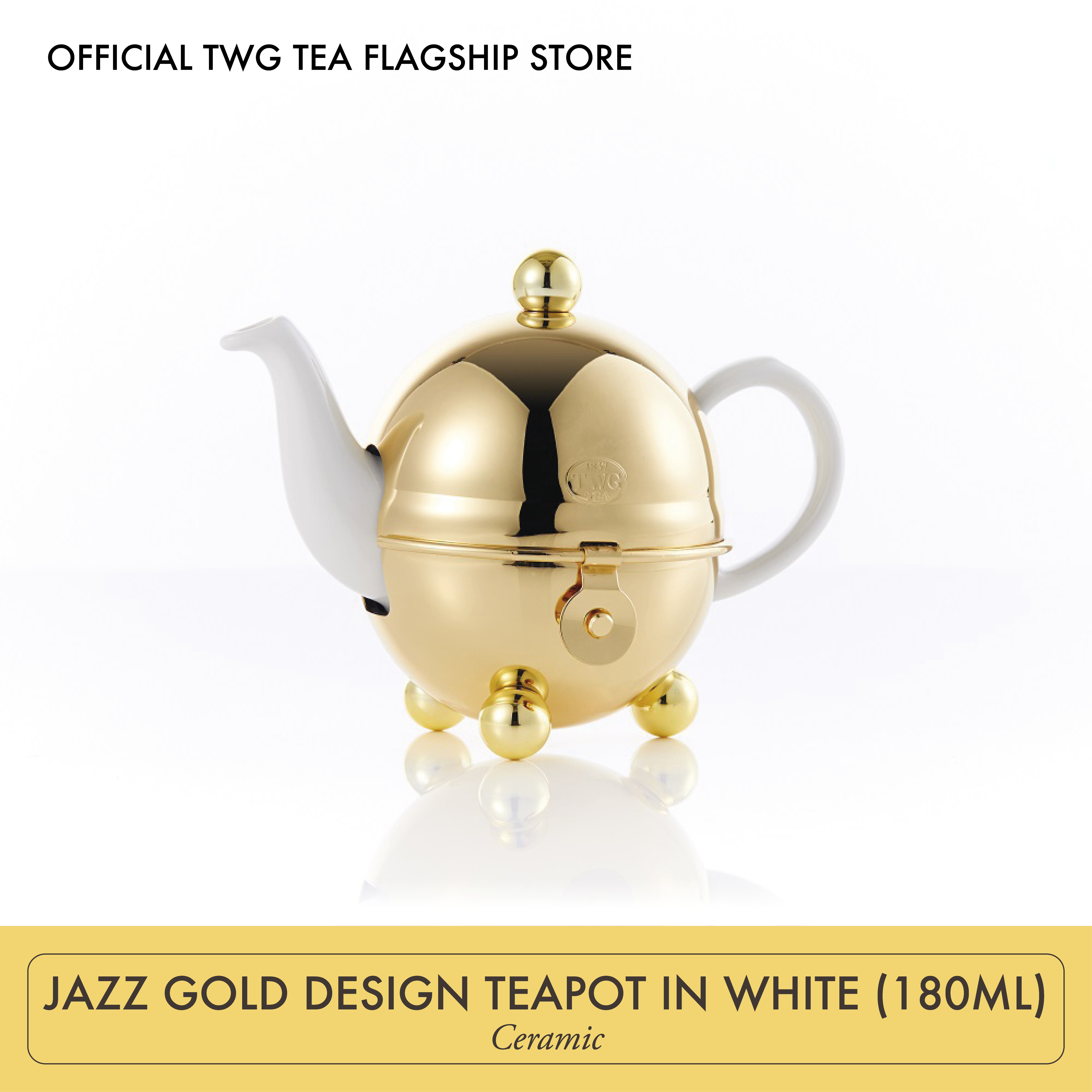 white gold tea kettle