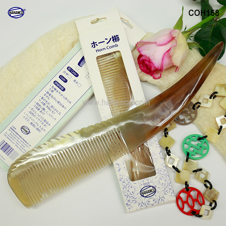 Chiếc Lược sừng khủng nhất (COH158) - làm từ nửa chiếc sừng bò Châu Phi (Size:XXL-23-30cm) - HAHANCO