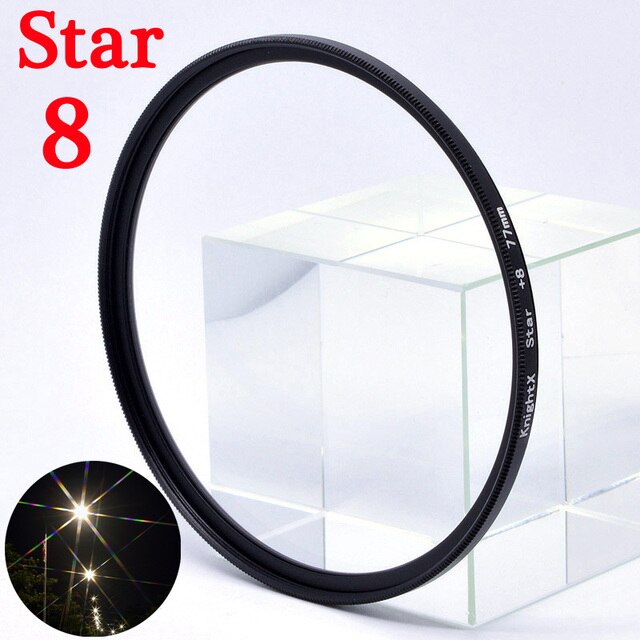 Knightx star line star filter lens photography 4 6 8 for canon sony nikon 49mm 52mm 55mm 58mm 62mm 67 72 77 mm