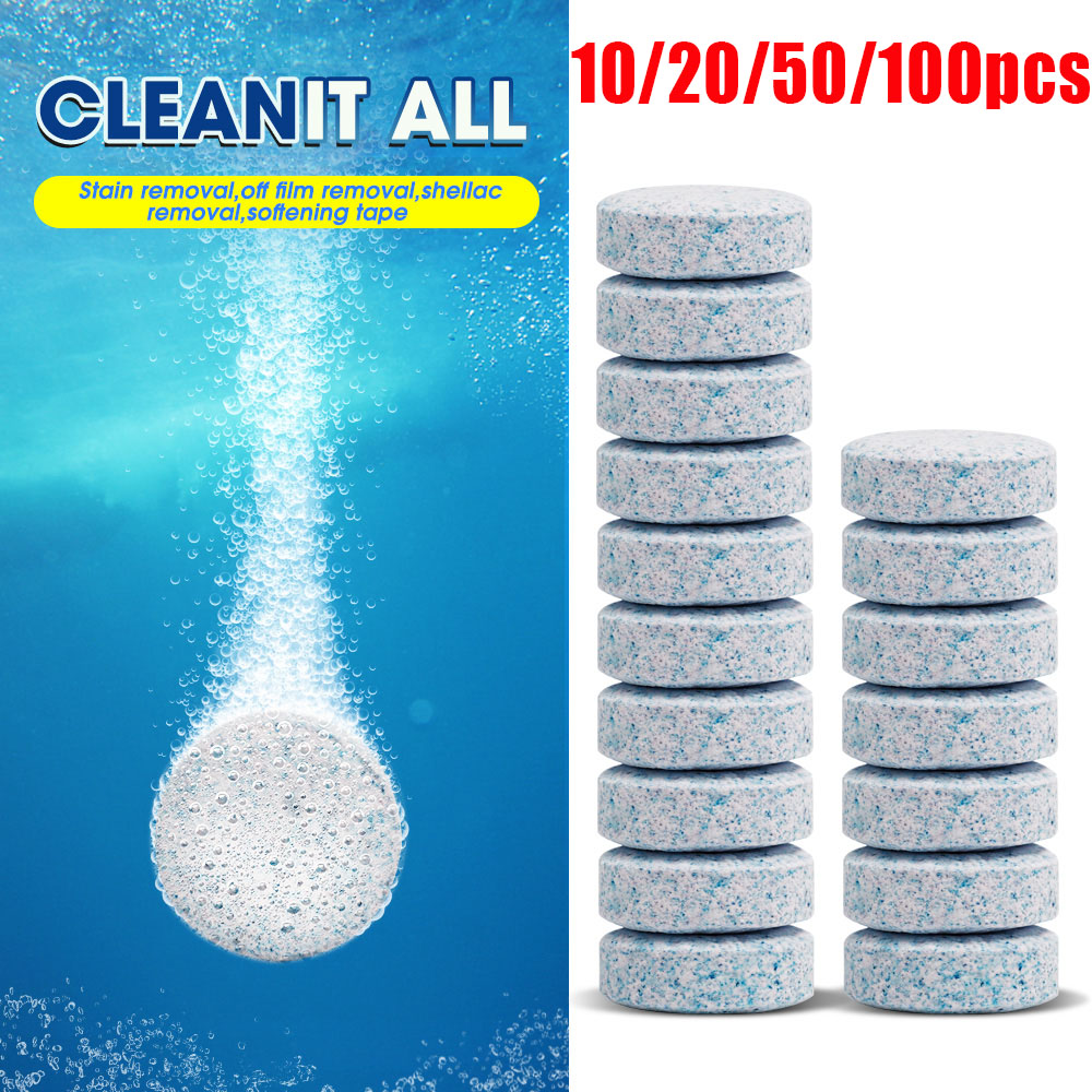 20/50/100 Cái Dụng Cụ Lau Kính Chắn Gió Xe Hơi Viên Sủi Bọt Làm Sạch Cửa Sổ Xe Hơi