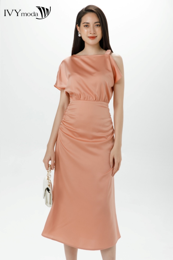 Đầm lụa lệch vai - Phedra Dress IVY moda MS 48M7457