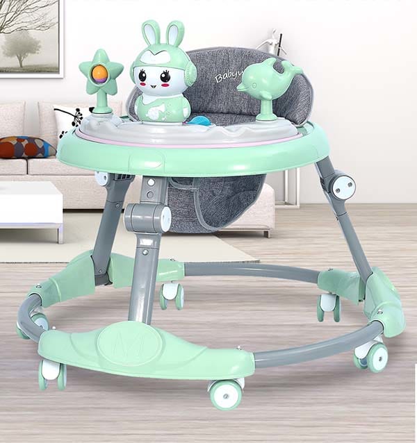 Xe tập đi tròn khung sắt có nhạc hình thú