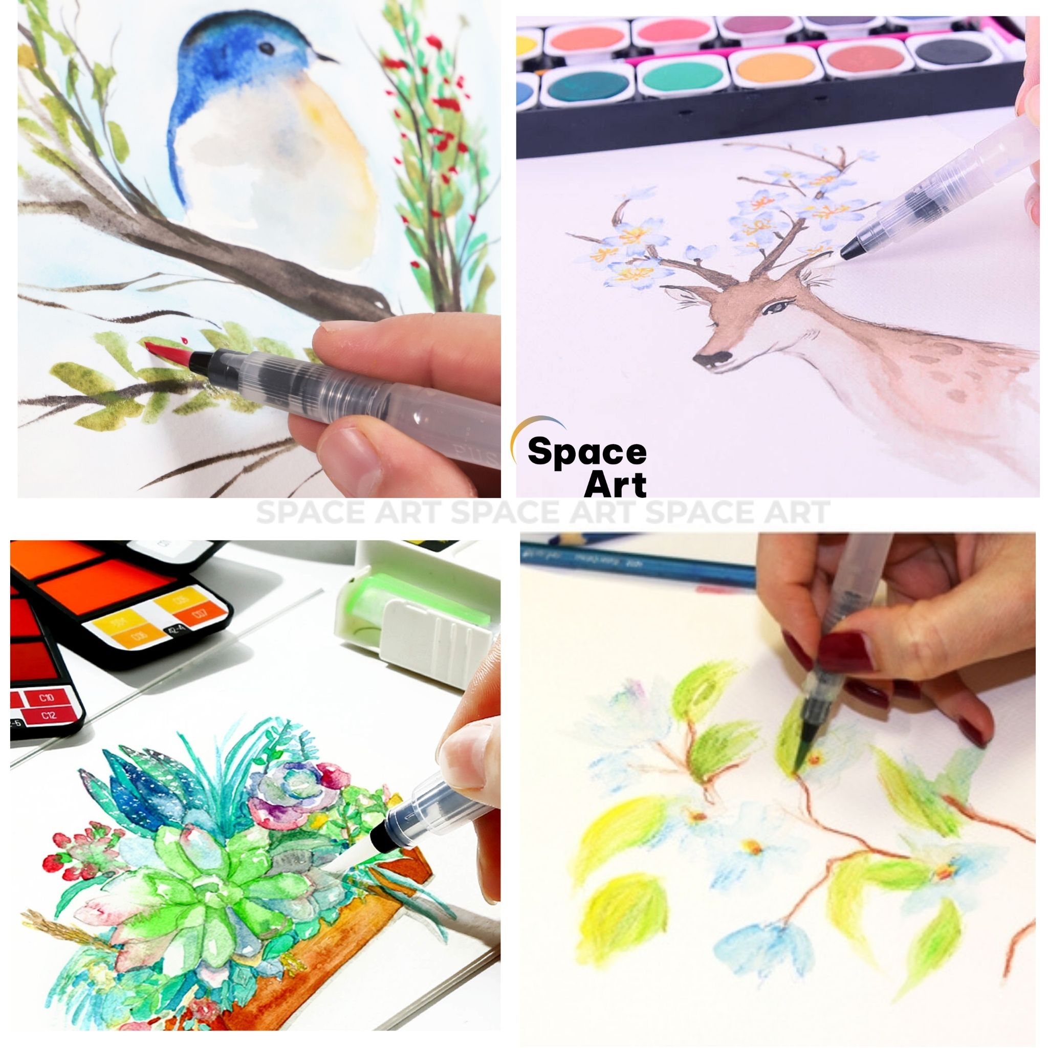 [Space Art Store][Chính hãng] Cọ nước water brush Mont Marte  vẽ màu nước (cây lẻ)