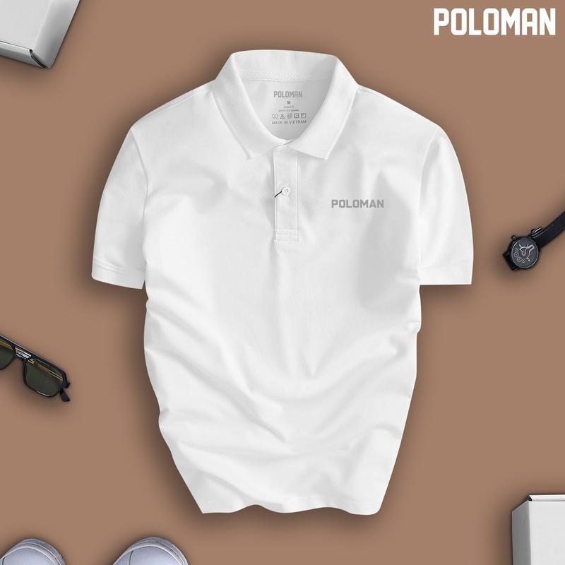 Áo thun polo nam cổ bẻ basic cvc vải cá sấu sang trọng, lịch lãm, thoáng mát - poloman