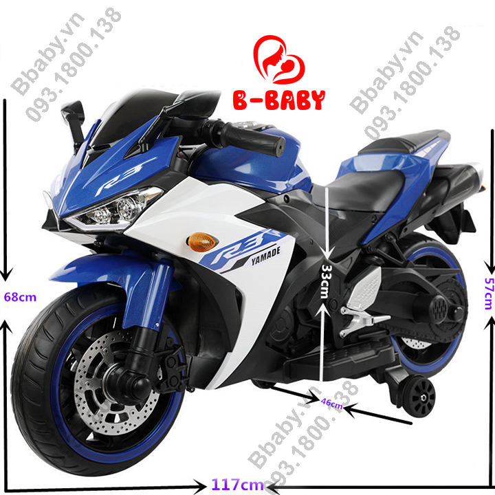 Xe Moto Điện R3 Phân Khối Lớn Cho Bé