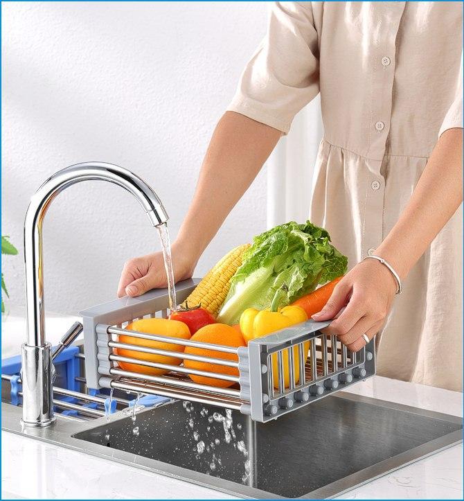 ⛔GIADUNGHOALONG⛔ Gác bồn rửa bát thu gọn (LOẠI INOX)