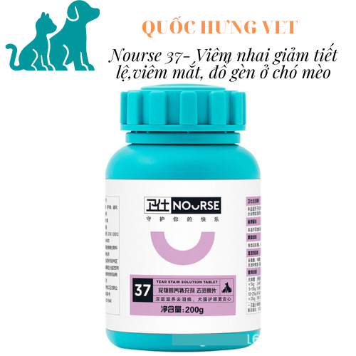 Nourse 37 - Vitamin chống viêm mắt, chảy nước mắt và đổ ghèn ở chó mèo thumbnail