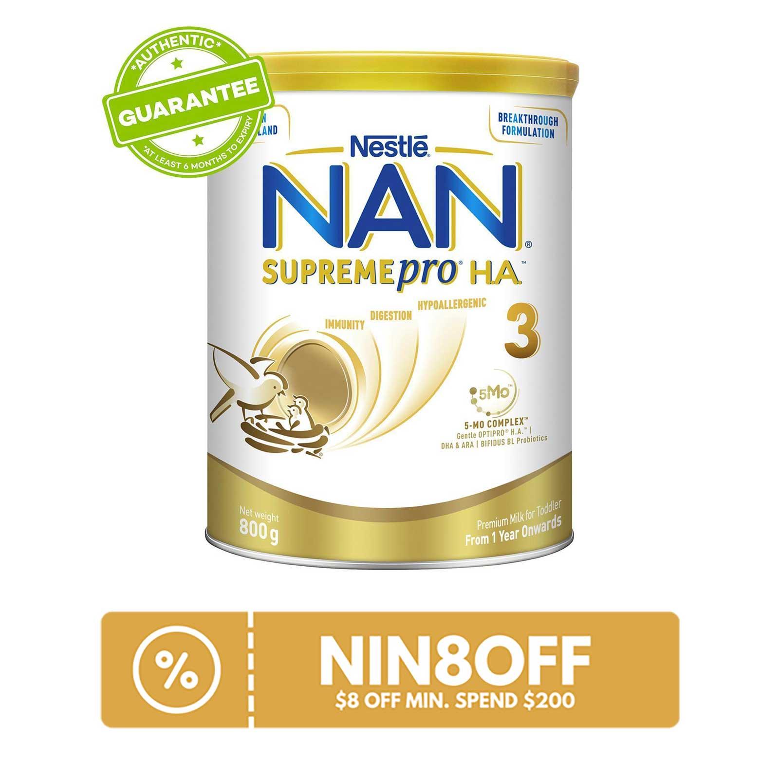 Nestle NAN SupremePro H.A. Stage 3 Growing Up Milk 800G - From 12 Months