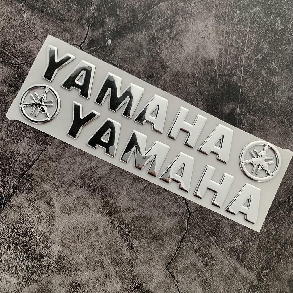 Gel Lettering Graphics 1 Pair of YAMAHA 3D Resin Gel Logo Motorcycle Decals and Stickers ...