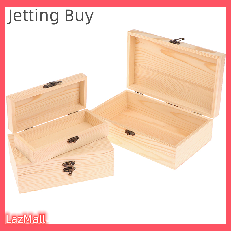 [Jettingbuy] sắp xếp hộp đựng đồ bằng gỗ hình chữ nhật giảm giá nhanh Hộp đựng đồ bằng gỗ