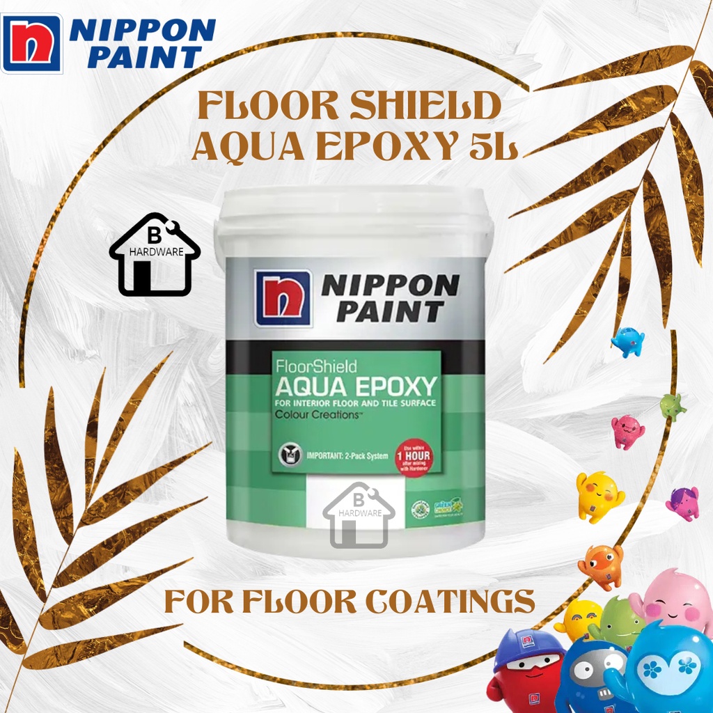 Nippon Paint Floor Shield Aqua Epoxy 5L 5 Liter Lazada