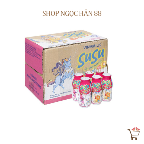 Thùng 48 Chai Sữa Chua SuSu Vinamilk 80ml ( Hương Dâu/ Hương Cam)