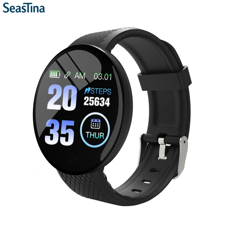 SeasTina D18 Đồng hồ thông minh Bộ theo dõi sức khỏe với theo dõi nhịp tim và thiết kế chống thấm nước thể thao ngoài trời sinh viên đo nhịp tim bước
