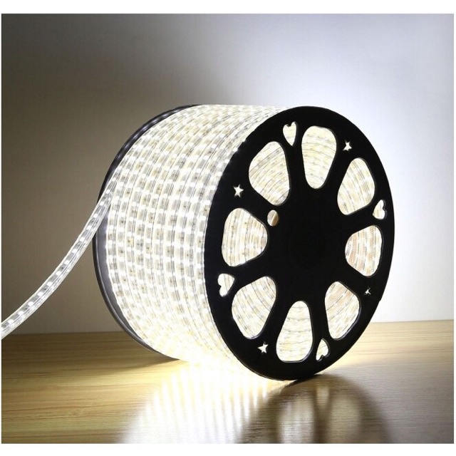 Dây led dây 3 hàng bóng 2835 trang trí dịp tết noel trang trí nhà cửa sân vườn quán cafe cuộn 100m kèm 3 bộ rắc nguồn