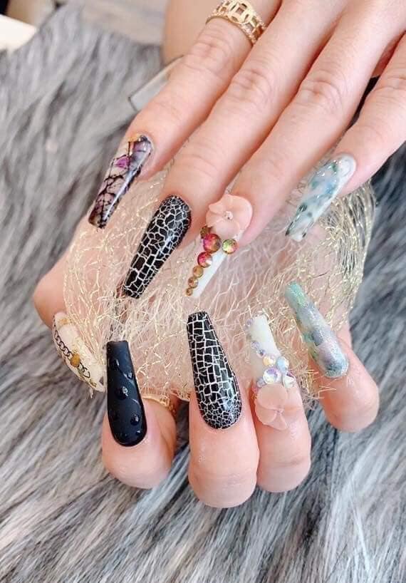Sơn nứt Verygood Nail  Đen, Trắng, - Lẻ 1 Chai
