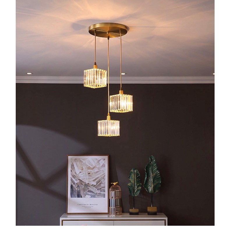 Bộ 03 Đèn Thả Trần Trang Trí Pha Lê SIMONA DT 9575
