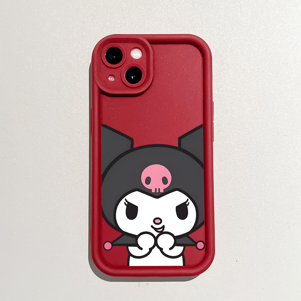 ZCSIBORUI for Samsung A06 Back Cover Cute Kuromi Pattern Soft Camera Protection Rubber Square Ladder Phone Case.