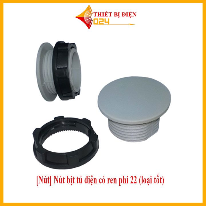 Nút bịt tủ điện có ren phi 22 ,phi 16,phi 30 mm túi 10 cái