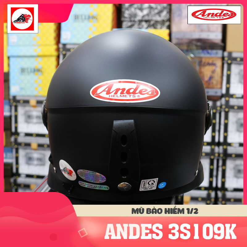 Nón bảo hiểm 1/2 - Andes 3S109KM